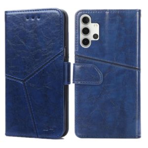 For Samsung Galaxy A32 5G Geometric Stitching Horizontal Flip TPU + PU Leather Case with Holder & Card Slots & Wallet(Blue) (OEM)