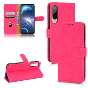 For HTC Desire 22 Pro Skin Feel Magnetic Flip Leather Phone Case(Rose Red) (OEM)