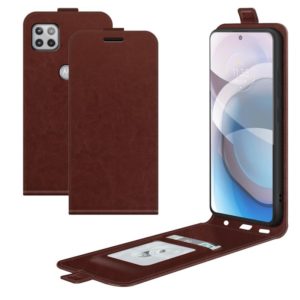 For Motorola Moto One 5G Ace R64 Texture Single Vertical Flip Leather Protective Case with Card Slots & Photo Frame(Brown) (OEM)