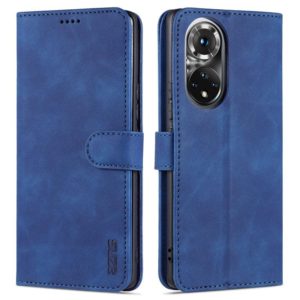 For Honor 50 AZNS Skin Feel Calf Texture Horizontal Flip Leather Case with Card Slots & Holder & Wallet(Blue) (AZNS) (OEM)