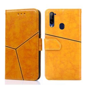 For ZTE Libero 5G Geometric Stitching Horizontal Flip Leather Phone Case(Yellow) (OEM)