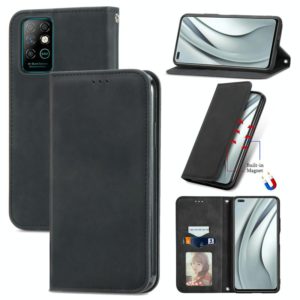 For ZTE A71 Retro Skin Feel Business Magnetic Horizontal Flip Leather Case with Holder & Card Slots & Wallet & Photo Frame(Black) (OEM)