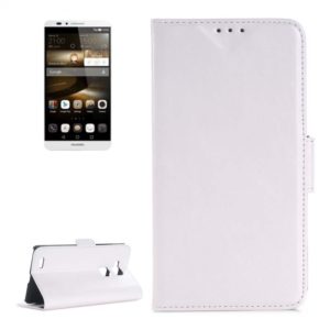 Oil Skin Texture Horizontal Flip Leather Case with Card Slots & Wallet & Holder for Huawei Ascend Mate 7(White) (OEM)