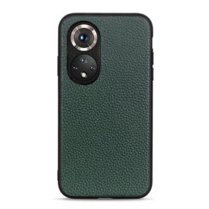 For Honor 50 Accurate Hole Litchi Texture Leather Shockproof Case(Green) (OEM)