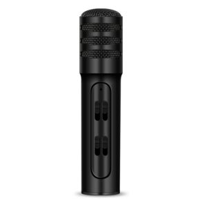 BGN-C7 Condenser Microphone Dual Mobile Phone Karaoke Live Singing Microphone Built-in Sound Card(Black) (OEM)
