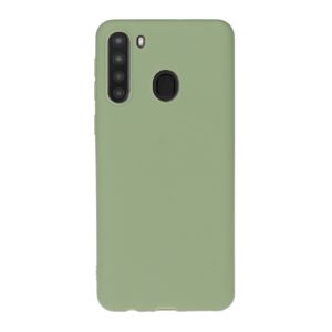 For Galaxy A21 Solid Color Frosted TPU Phone Case(Green) (OEM)