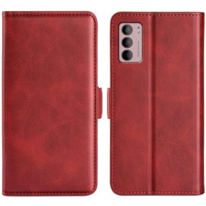 For Motorola Moto G42 Dual-side Magnetic Buckle Leather Phone Case(Red) (OEM)