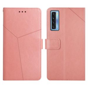 For TCL 20S Y Stitching Horizontal Flip Leather Phone Case(Rose Gold) (OEM)