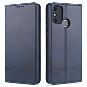 For Huawei Honor 9A AZNS Magnetic Calf Texture Horizontal Flip Leather Case with Card Slots & Holder & Wallet(Dark Blue) (AZNS) (OEM)