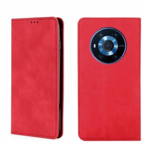 For Honor Magic3 Skin Feel Magnetic Horizontal Flip Leather Phone Case(Red) (OEM)