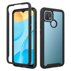 For OPPO A15 Starry Sky Solid Color Series Shockproof PC + TPU Protective Case(Black) (OEM)
