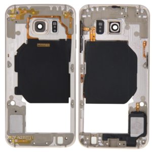 For Galaxy S6 / G920F Back Plate Housing Camera Lens Panel with Side Keys and Speaker Ringer Buzzer (Gold) (OEM)