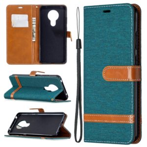 For Nokia 5.3 Denim Texture Horizontal Flip Leather Case with Holder & Card Slots & Wallet & Lanyard(Green) (OEM)