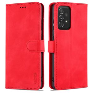 For Samsung Galaxy A72 5G / 4G AZNS Skin Feel Calf Texture Horizontal Flip Leather Case with Card Slots & Holder & Wallet(Red) (AZNS) (OEM)