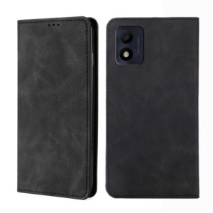 For Alcatel 1B 2022 Skin Feel Magnetic Horizontal Flip Leather Phone Case(Black) (OEM)