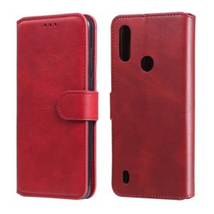For Motorola Moto E6s Classic Calf Texture PU + TPU Horizontal Flip Leather Case, with Holder & Card Slots & Wallet(Red) (OEM)