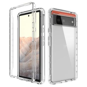 For Google Pixel 6 High Transparency Two-color Gradient PC + TPU Phone Protective Case(Transparent) (OEM)