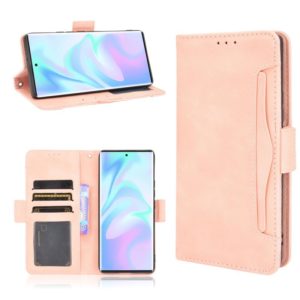 For ZTE Axon 30 Ultra 5G Skin Feel Calf Pattern Horizontal Flip Leather Case with Holder & Card Slots & Photo Frame(Pink) (OEM)