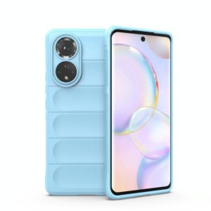For Huawei Nova 9/Honor 50 Magic Shield TPU + Flannel Phone Case(Light Blue) (OEM)