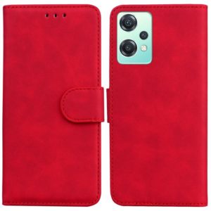For OnePlus Nord CE 2 Lite 5G Skin Feel Pure Color Flip Leather Phone Case(Red) (OEM)