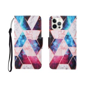 For iPhone 12 Pro Max Painted Pattern Horizontal Flip Leathe Case(Marble) (OEM)