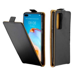 For Huawei P40 Business Style Vertical Flip TPU Leather Case with Card Slot(Black) (OEM)