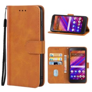 For BLU View 1 Leather Phone Case(Brown) (OEM)