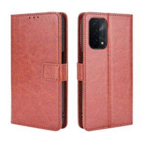 For OPPO A93 5G Retro Crazy Horse Texture Horizontal Flip Leather Case with Holder & Card Slots & Lanyard(Brown) (OEM)