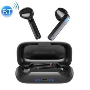 BQ02 TWS Semi-in-ear Touch Bluetooth Earphone with Charging Box & Indicator Light, Supports HD Calls & Intelligent Voice Assistant (Black) (OEM)