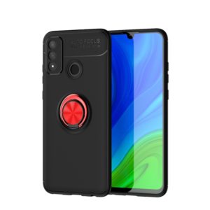 For Huawei P Smart (2020) Lenuo Shockproof TPU Protective Case with Invisible Holder(Black Red) (lenuo) (OEM)