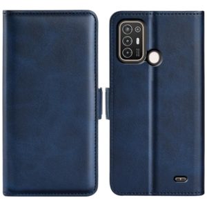 For ZTE Blade A52 Dual-side Magnetic Buckle Leather Phone Case(Dark Blue) (OEM)