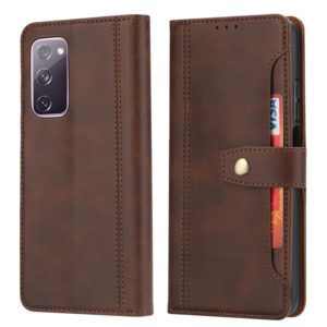 For Samsung Galaxy S20 FE / S20 Lite Calf Texture Double Fold Clasp Horizontal Flip Leather Case with Photo Frame & Holder & Card Slots & Wallet(Coffee) (NILLKIN) (OEM)