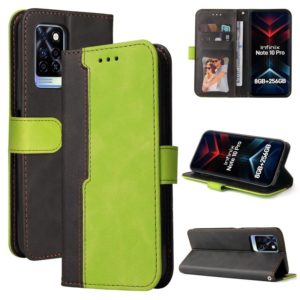 For Infinix Note 10 Pro / 10 Pro NFC Business Stitching-Color Horizontal Flip PU Leather Case with Holder & Card Slots & Photo Frame(Green) (OEM)