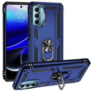 For Motorola Moto G 5G 2022 Shockproof TPU + PC Holder Phone Case(Blue) (OEM)