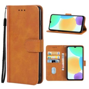 Leather Phone Case For Infinix Smart 6(Brown) (OEM)