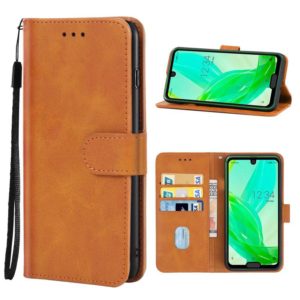 Leather Phone Case For Sharp Aquos R2(Brown) (OEM)
