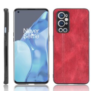For OnePlus 9 Pro Shockproof Sewing Cow Pattern Skin PC + PU + TPU Case(Red) (OEM)