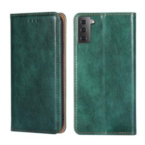 For Samsung Galaxy S21+ 5G PU + TPU Gloss Oil Solid Color Magnetic Horizontal Flip Leather Case with Holder & Card Slot & Wallet(Green) (OEM)