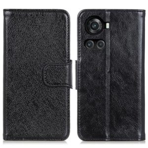 For OnePlus Ace / 10R Nappa Texture Horizontal Flip Leather Phone Case(Black) (OEM)