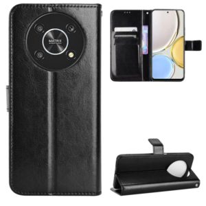 For Honor X9 5G / Magic4 Lite / X30 Crazy Horse Texture Horizontal Flip Phone Leather Case(Black) (OEM)