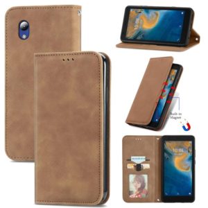 For ZTE Blade A31 Lite Retro Skin Feel Business Magnetic Horizontal Flip Leather Case With Holder & Card Slots & Wallet & Photo Frame(Brwon) (OEM)