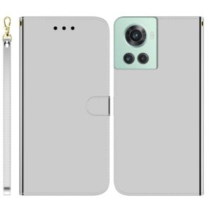 For OnePlus 10R / Ace Imitated Mirror Surface Leather Phone Case(Silver) (OEM)