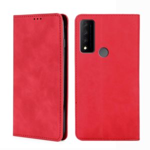 For TCL 30 V 5G-T781S Skin Feel Magnetic Horizontal Flip Leather Phone Case(Red) (OEM)