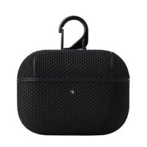 Business Cloth Earphone Protective Case with Hook For AirPods Pro(Black) (OEM)