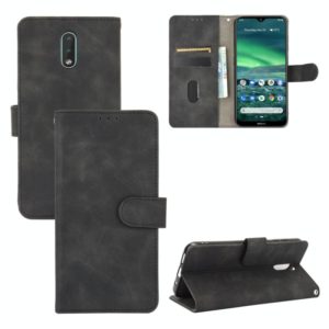 For Nokia 2.3 Solid Color Skin Feel Magnetic Buckle Horizontal Flip Calf Texture PU Leather Case with Holder & Card Slots & Wallet(Black) (OEM)
