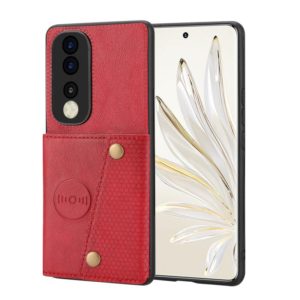 For Honor 70 Pro Double Buckle Card Slots Magnetic Phone Case(Red) (OEM)