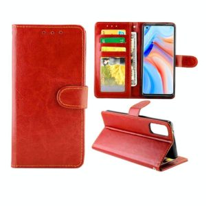 For OPPO Reno4 Pro Crazy Horse Texture Leather Horizontal Flip Protective Case with Holder & Card Slots & Wallet & Photo Frame(Brown) (OEM)