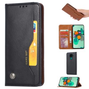 For Xiaomi Redmi Note 9/Redmi 10X Knead Skin Texture Horizontal Flip Leather Case , with Photo Frame & Holder & Card Slots & Wallet(Black) (OEM)