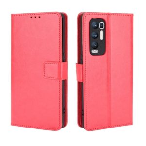For OPPO Reno5 Pro+ / Find X3 Neo Retro Crazy Horse Texture Horizontal Flip Leather Case with Holder & Card Slots & Lanyard(Red) (OEM)