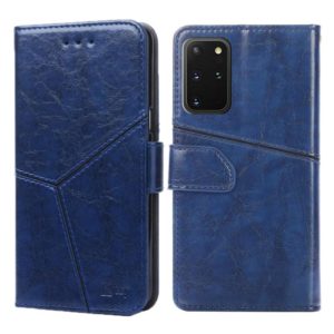 For Samsung Galaxy S20+ Geometric Stitching Horizontal Flip TPU + PU Leather Case with Holder & Card Slots & Wallet(Blue) (OEM)